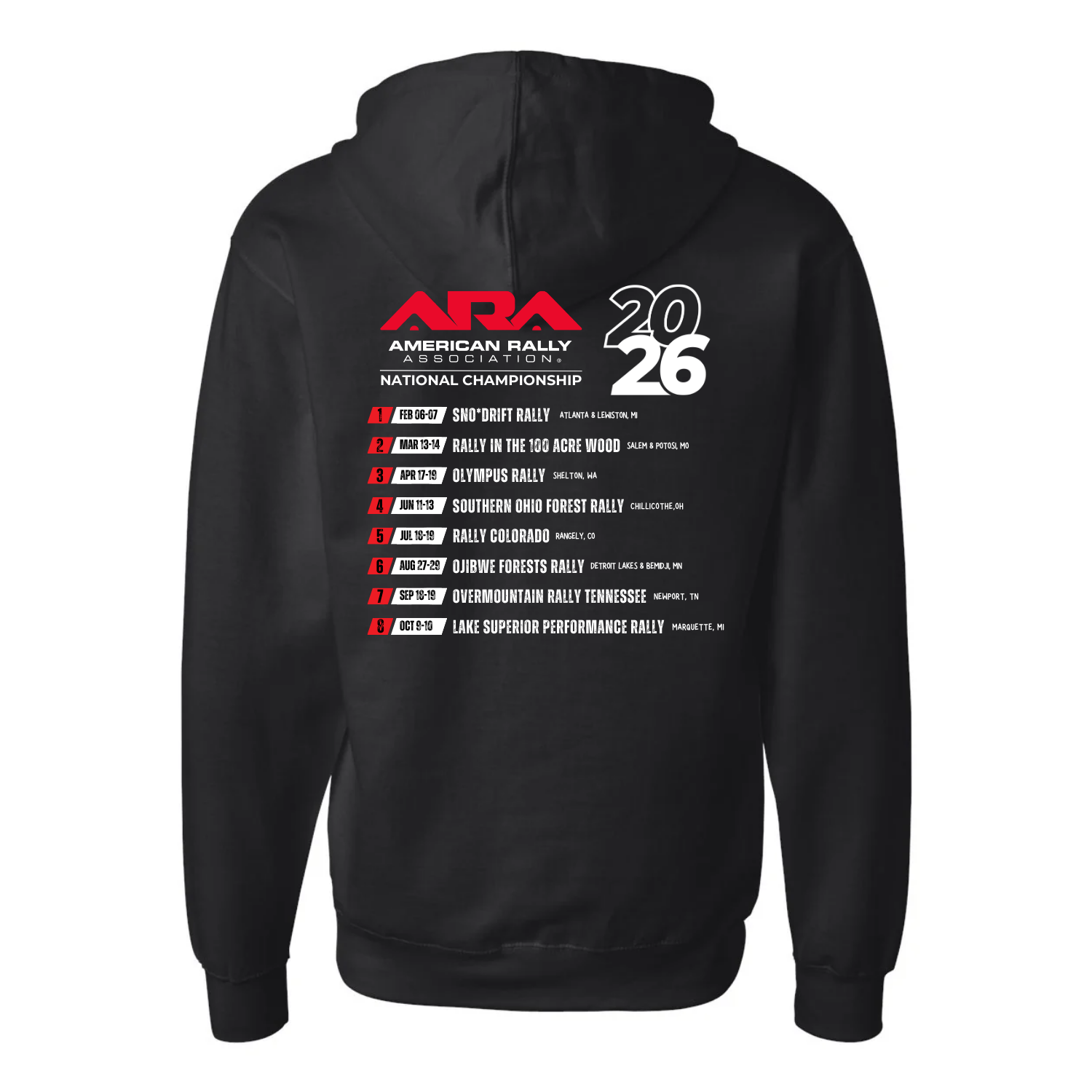 ARA 2026 Championship Hoodie – American Rally Association Gear Store