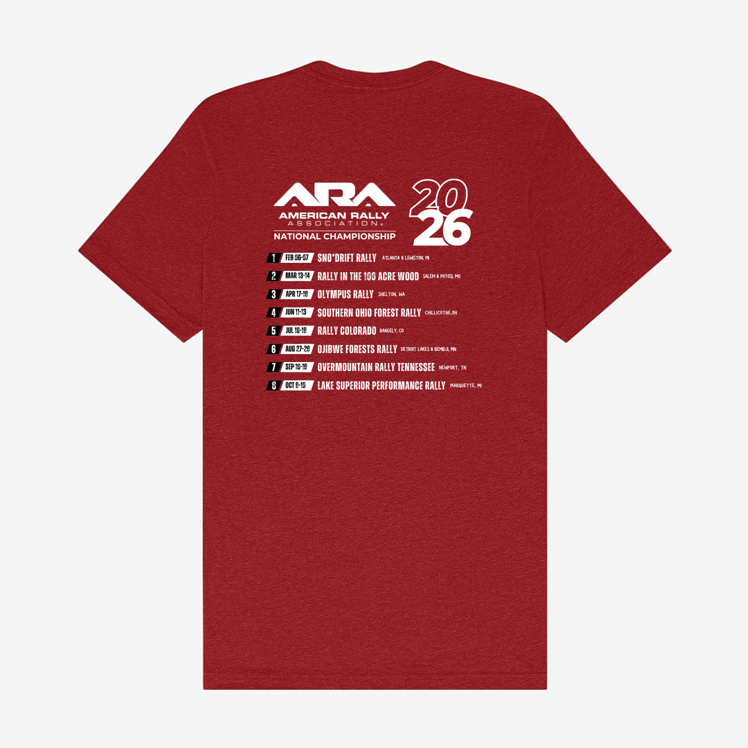 ARA 2026 Championship T – American Rally Association Gear Store