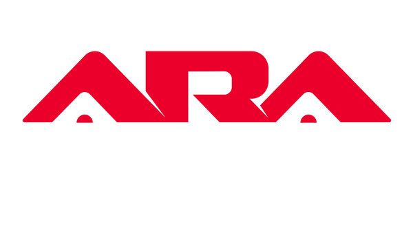 Red 'ARA' logo on a white background
