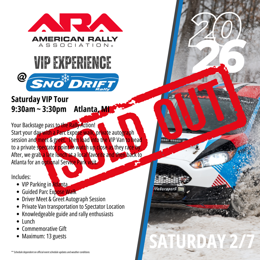 VIP Rally Tour – American Rally Association Gear Store